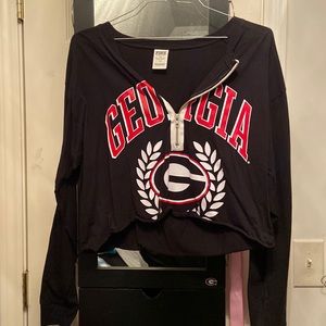 NWOT pink Georgia cropped tee